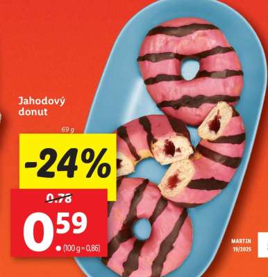 Jahodový donut