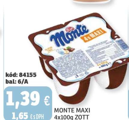 MONTE MAXI 4x100g ZOTT