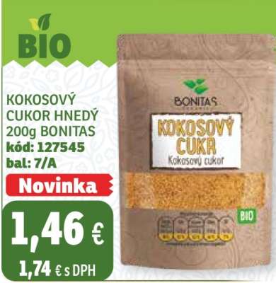 Kokosový cukor hnedý 200g BONITAS