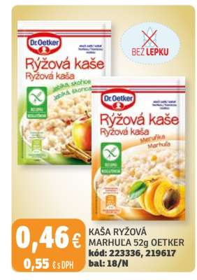 KAŠA RÝŽOVÁ MARHUĽA 52g OETKER