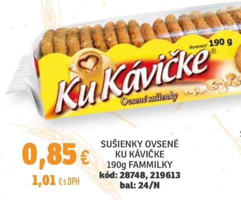 SUŠIENKY OVSENÉ KU KÁVIČKE 190g FAMILKY