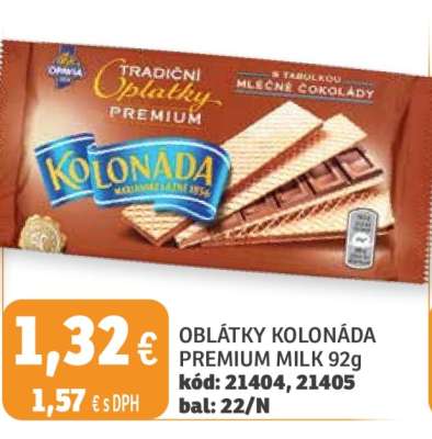 OBLÁTKY KOLONÁDA PREMIUM MILK 92g