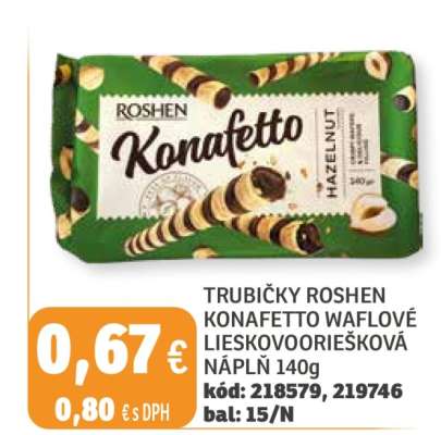 Trubičky Roshen Konafetto