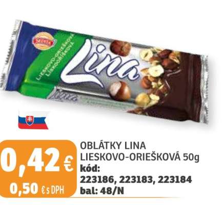OBLÁTKY LINA LIESKOVO-ORIEŠKOVÁ 50g