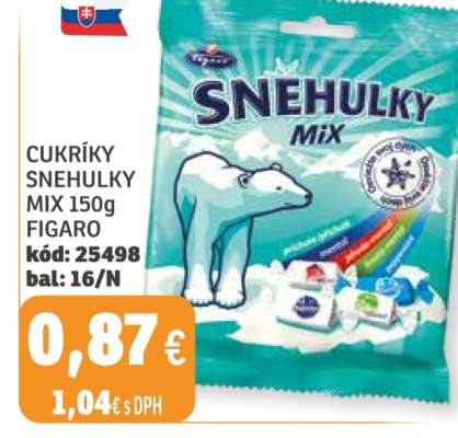 CUKRÍKY SNEHULKY MIX 150g FIGARO