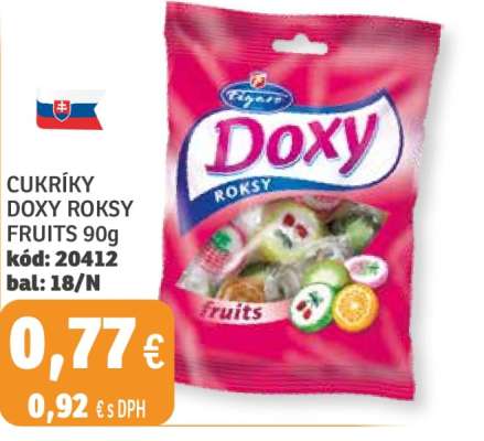 Cukríky Doxy Roksy Fruits 90g
