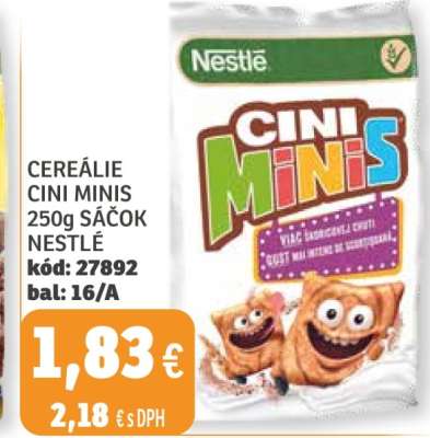 Cereálie CINI MINIS 250g sáčok Nestlé