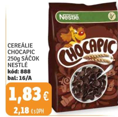Cereálie Chocapic 250g sáčok Nestlé