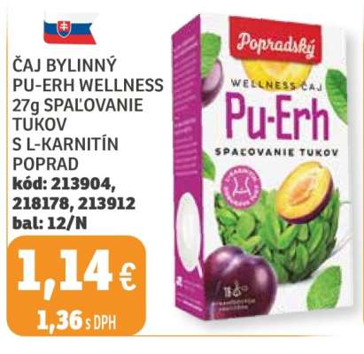 Čaj bylinný Pu-Erh Wellness