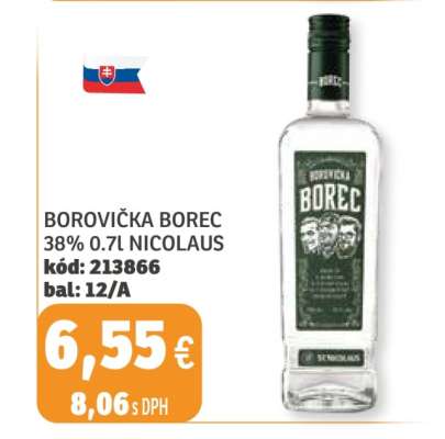 BOROVIČKA BOREC 38% 0.7l NICOLAUS