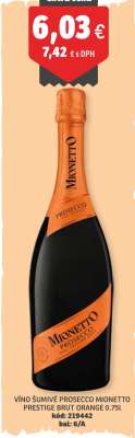 VÍNO ŠUMIVÉ PROSECCO MIONETTO PRESTIGE BRUT ORANGE 0.75l