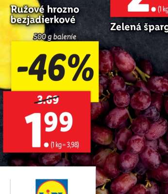 Ružové hrozno bezjadierkové