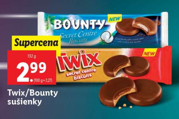 Twix/Bounty sušienky