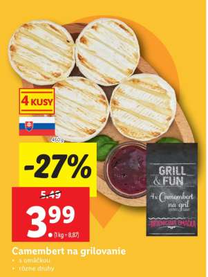 Camembert na grilovanie