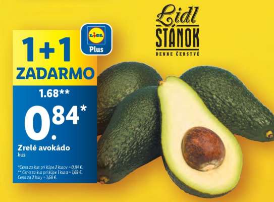 Zrelé avokádo