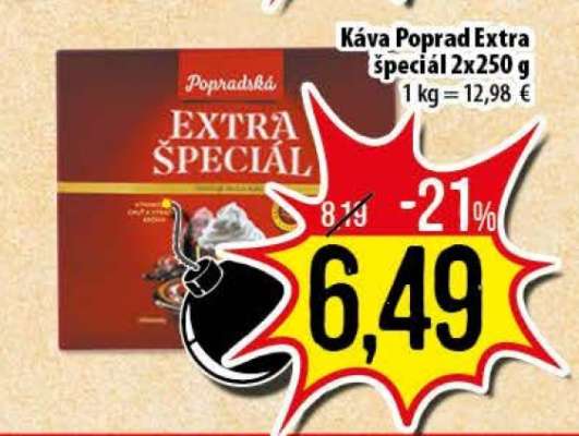 Káva Poprad Extra Špeciál 2x250 g