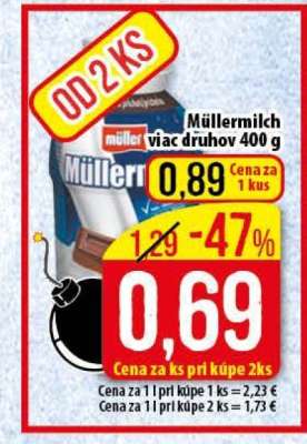 Müllermilch viac druhov 400 g