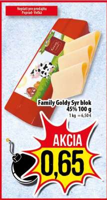 Family Goldy Syr blok 45% 100 g