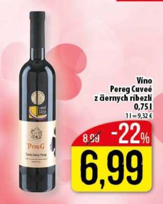 Víno Pereg Cuvée z černých ribezlí 0,75l