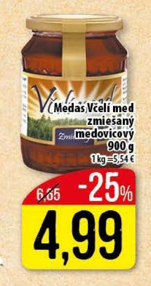 Medas Včelí med zmiešaný medovicový