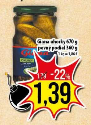 Giana uhorky 670 g