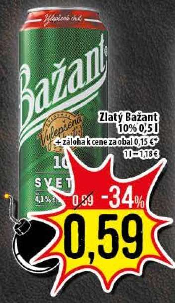 Zlatý Bažant 10% 0,5 l
