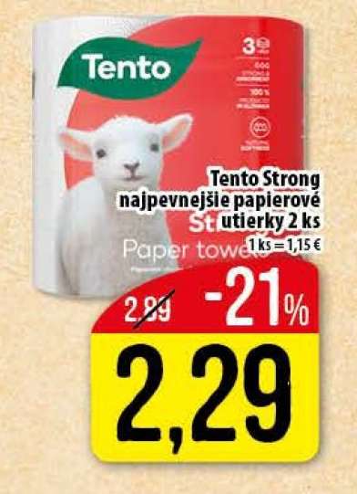 Tento Strong najpevnejšie papierové utierky 2 ks