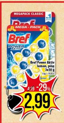 Bref Power Aktiv lemon, pine 3x50g