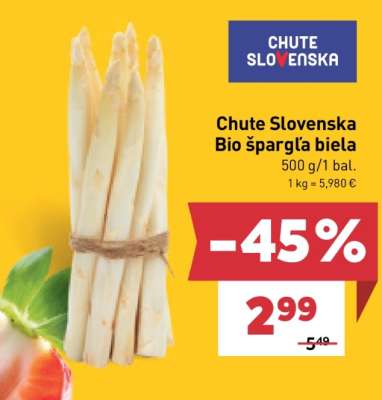Chute Slovenska Bio špargľa biela