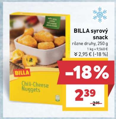 BILLA syrový snack
