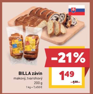 BILLA závin