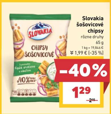 Slovakia šošovicové chipsy