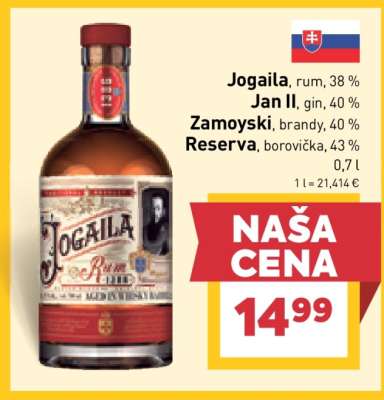 Jogaila, rum, 38 %