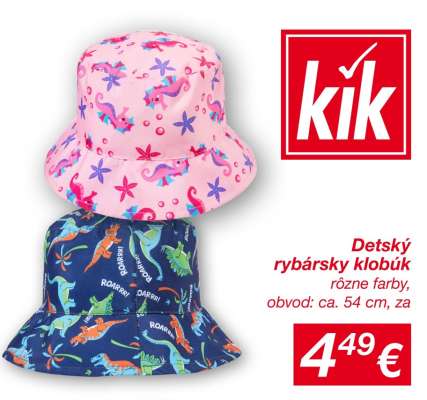 Detský rybársky klobúk