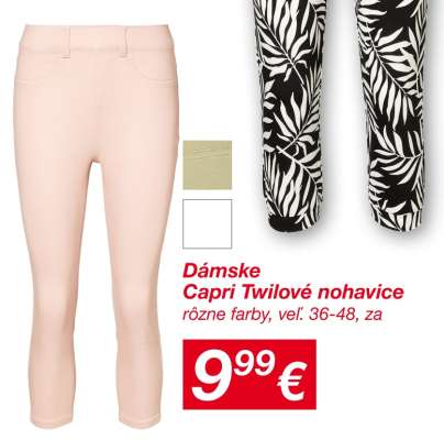 Dámske Capri Twilové nohavice
