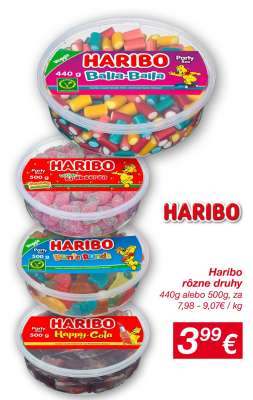 Haribo rôzne druhy