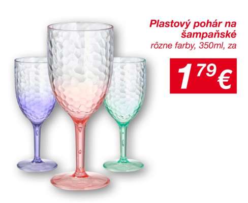 Plastový pohár na šampanské