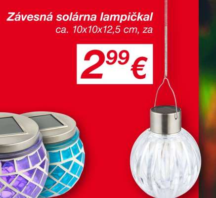Závěsná solárna lampička
