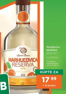 Marhuľovica RESERVA