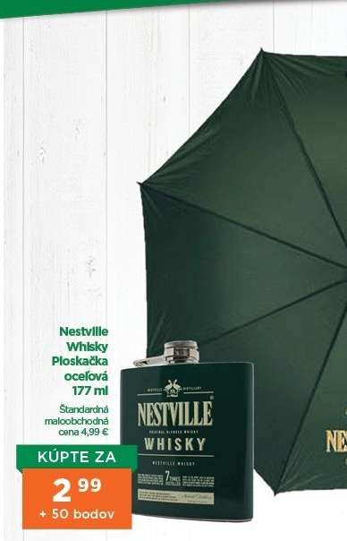 Nestville Whisky Ploskačka oceľová 177 ml