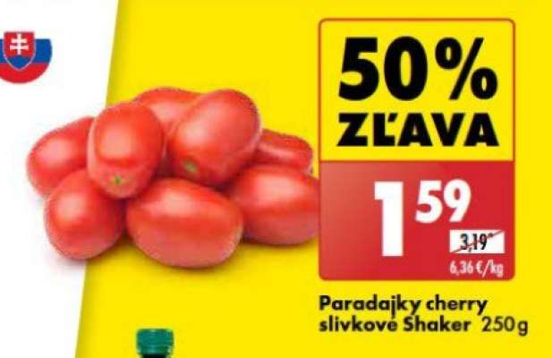 Paradajky cherry slivkové Shaker 250g