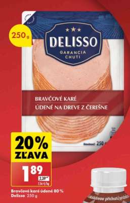 Bravčové karé údené 80% Delisso 250 g