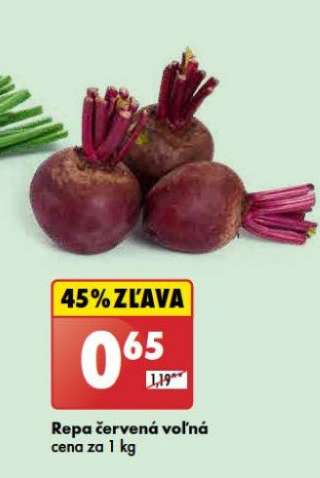 Repa červená voľná