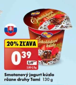 Smotanový jogurt kúzlo rôzne druhy Tami 130 g