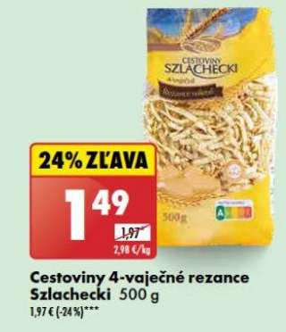 Cestoviny 4-vaječné rezance Szlachecki 500 g
