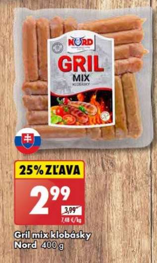 Gril mix klobásky Nord 400 g