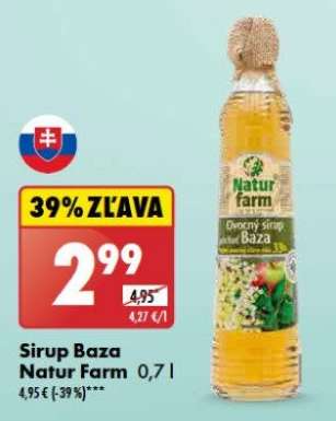 Sirup baza Natur farm 0,7 l