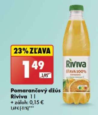 Pomarančový džús Riviva 1 l