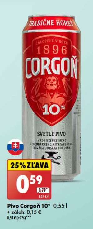 Pivo Corgoň 10%