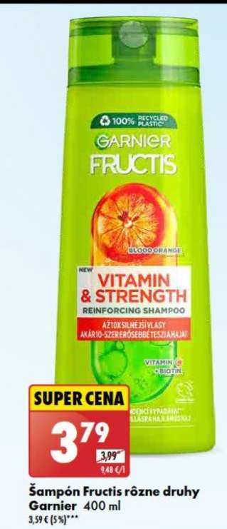 Šampón Fructis rôzne druhy Garnier
